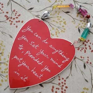 Sandra Magsamen Dept 56  Red Heart wall hanging